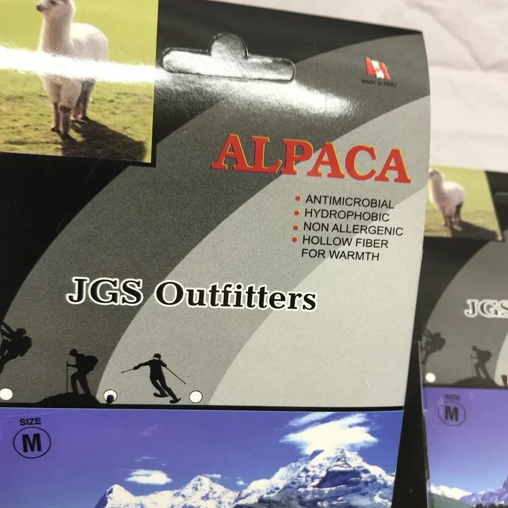 Alpaca 🦙 Socks Brown Fair Isle Nordic M Lot of 3 Made in Peru - Picture 7 of 13